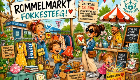 Rommelmarkt Fokkesteeg helpt kinderen aan een onvergetelijk feestje