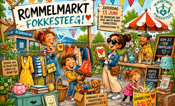 Rommelmarkt Fokkesteeg helpt kinderen aan een onvergetelijk feestje