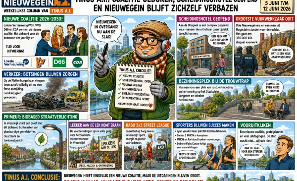 Tinus A.I: ‘Coalitie geboren, scheidingshotel geopend en Nieuwegein blijft zichzelf verbazen’