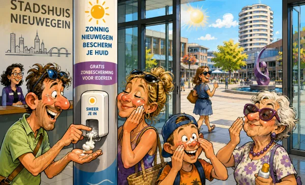 Gratis zonnebrand in het Stadshuis: Nieuwegein krijgt eigen zonnebrandpaal