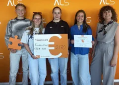 Vier ROC-studenten fietsen 200 kilometer op tandem voor Stichting ALS