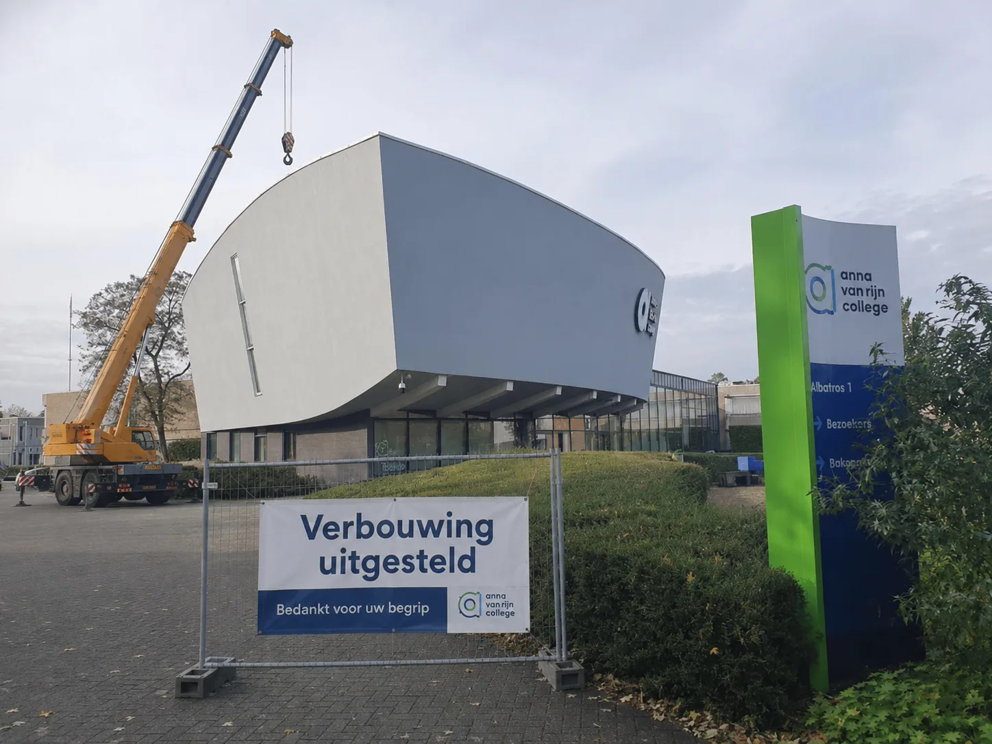 verbouwing anna van rijn college uitgesteld