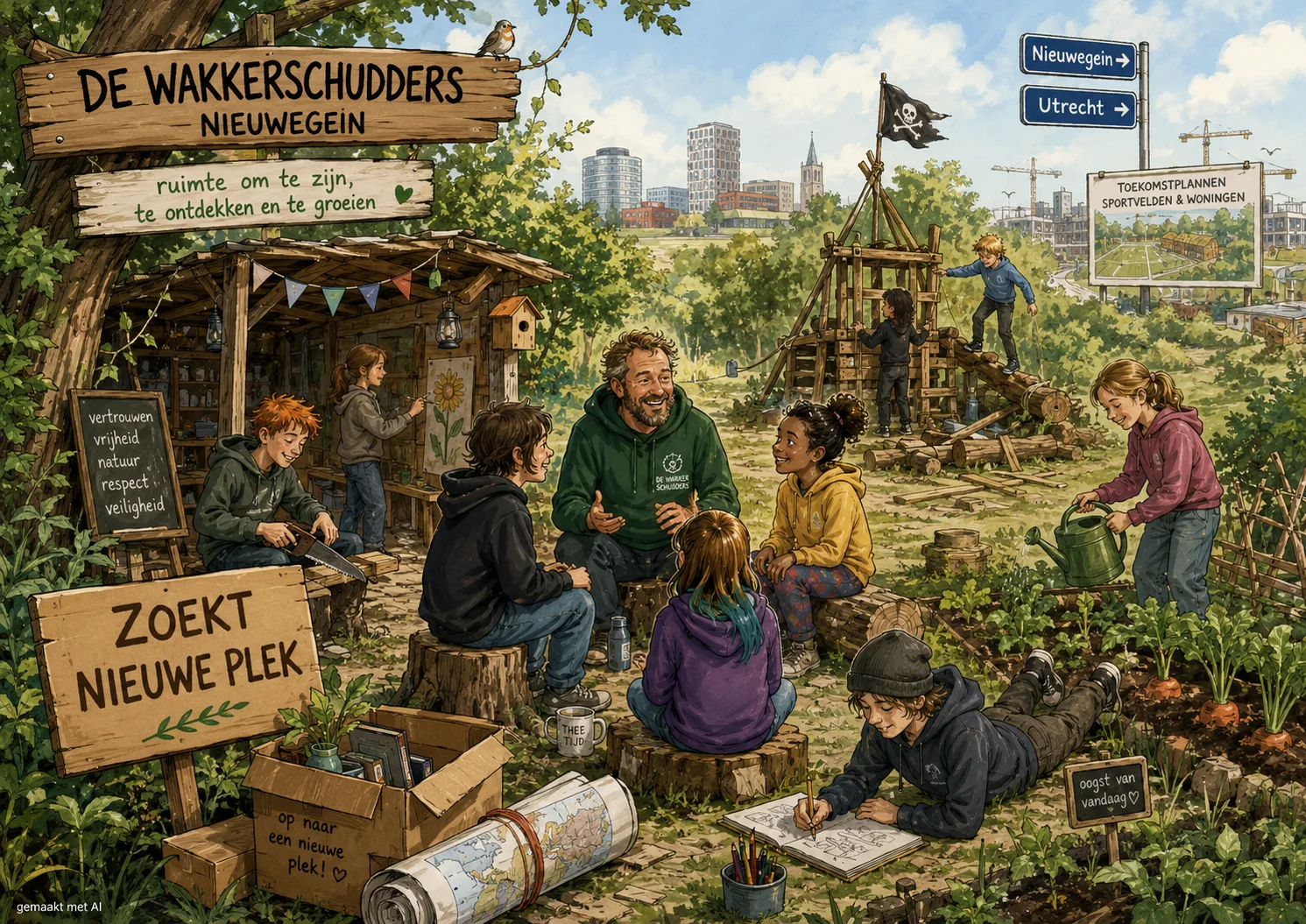 karikatuur de wakkerschudders