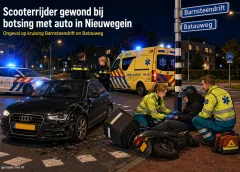 Maaltijdbezorger op scooter betrokken bij aanrijding op Barnsteendrift