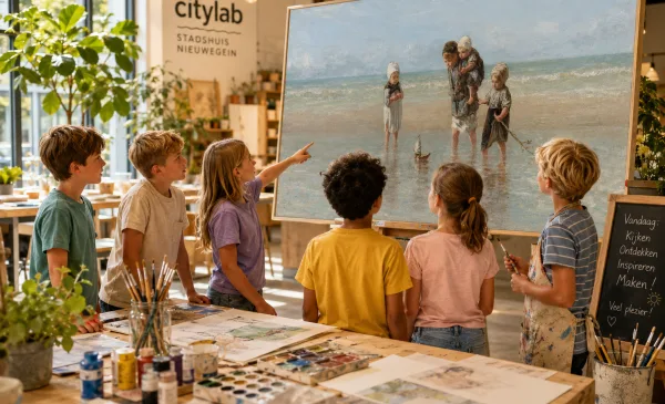 KunstGein4Kids laat kinderen schilderen als een echte meester