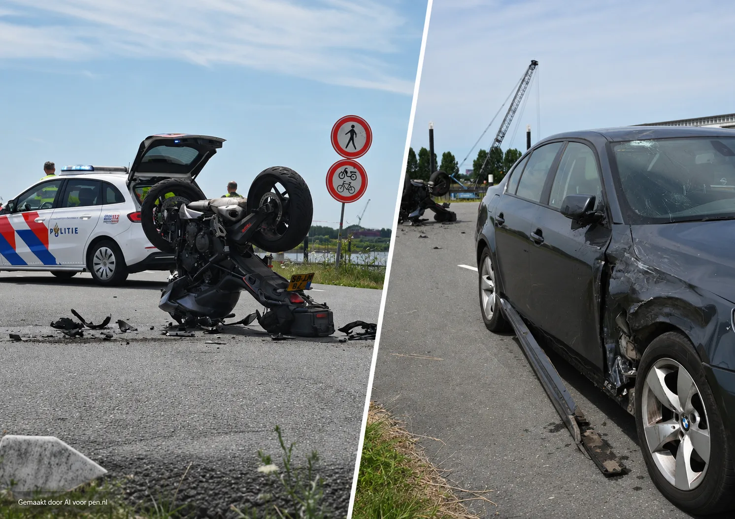 ongeval op de lekdijk oost