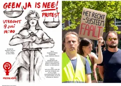 Honderden demonstranten bij rechtbank Utrecht na vrijspraak in zedenzaak
