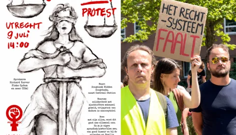 Honderden demonstranten bij rechtbank Utrecht na vrijspraak in zedenzaak