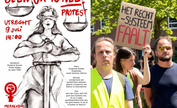 Honderden demonstranten bij rechtbank Utrecht na vrijspraak in zedenzaak