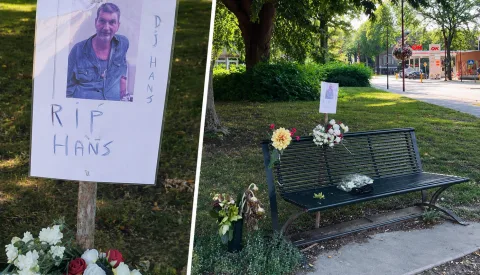 Bekende Nieuwegeiner ‘DJ Hans’ (62) herdacht bij zijn vaste bankje