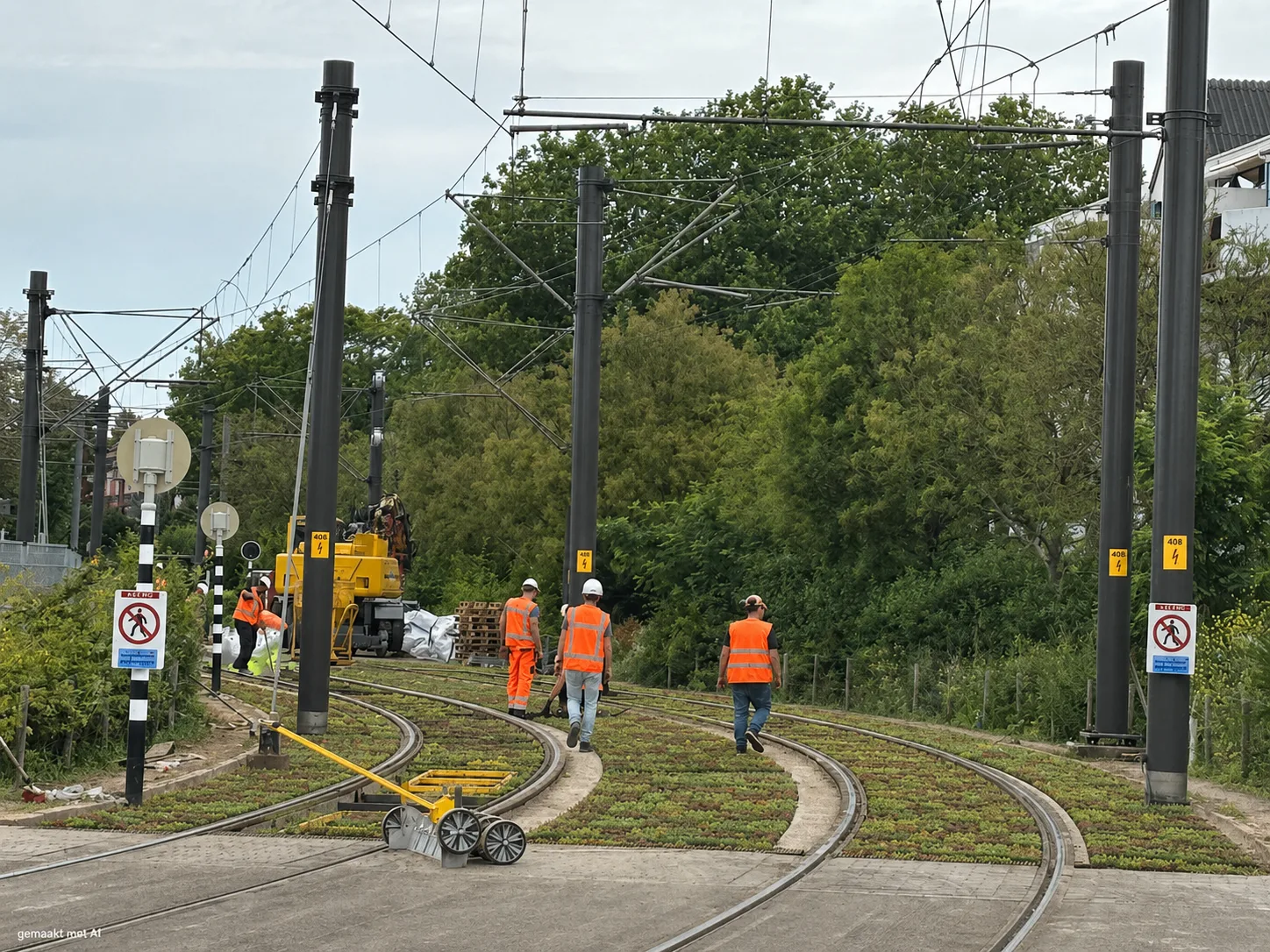Sedum tussen de rails