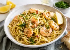 Koken met PEN: ‘Spaghetti met garnalen, knoflook, citroen en peterselie’