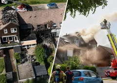 Zeer grote brand treft drie woningen aan Matkopsingel, vierde woning bedreigd
