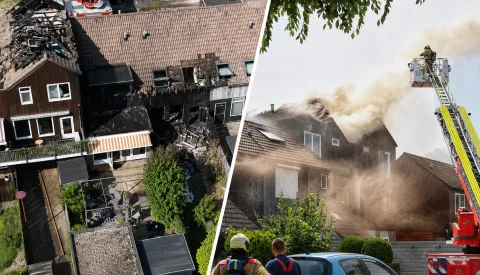 Zeer grote brand treft drie woningen aan Matkopsingel, vierde woning bedreigd